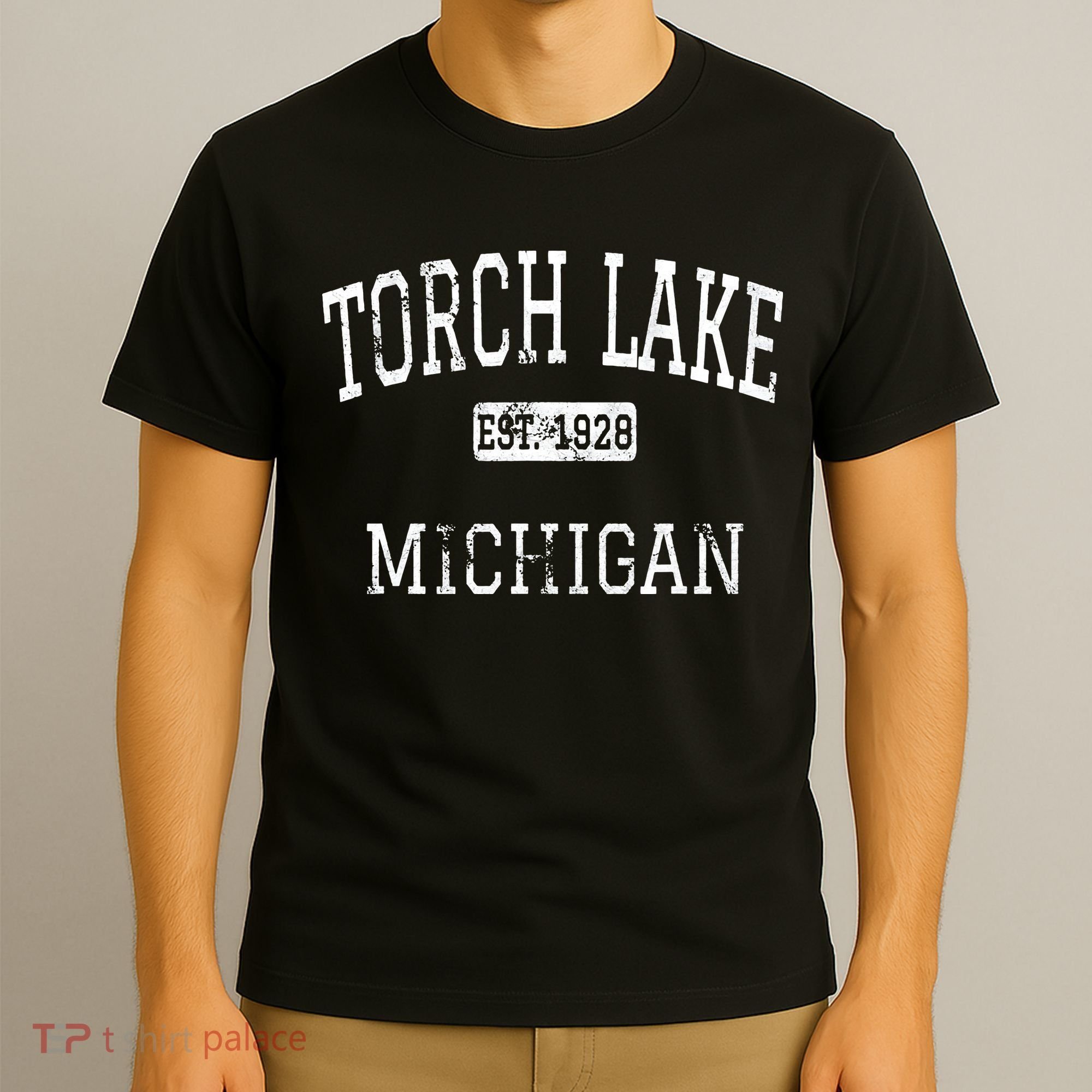 Torch Lake Michigan Antrim County MI Vintage T-Shirt