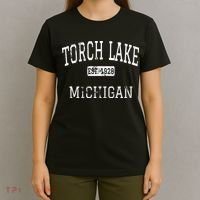 Torch Lake Michigan Antrim County MI Vintage T-Shirt thumb 4