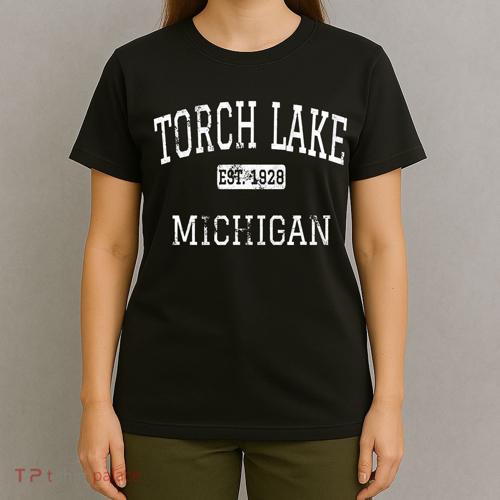 Torch Lake Michigan Antrim County MI Vintage T-Shirt