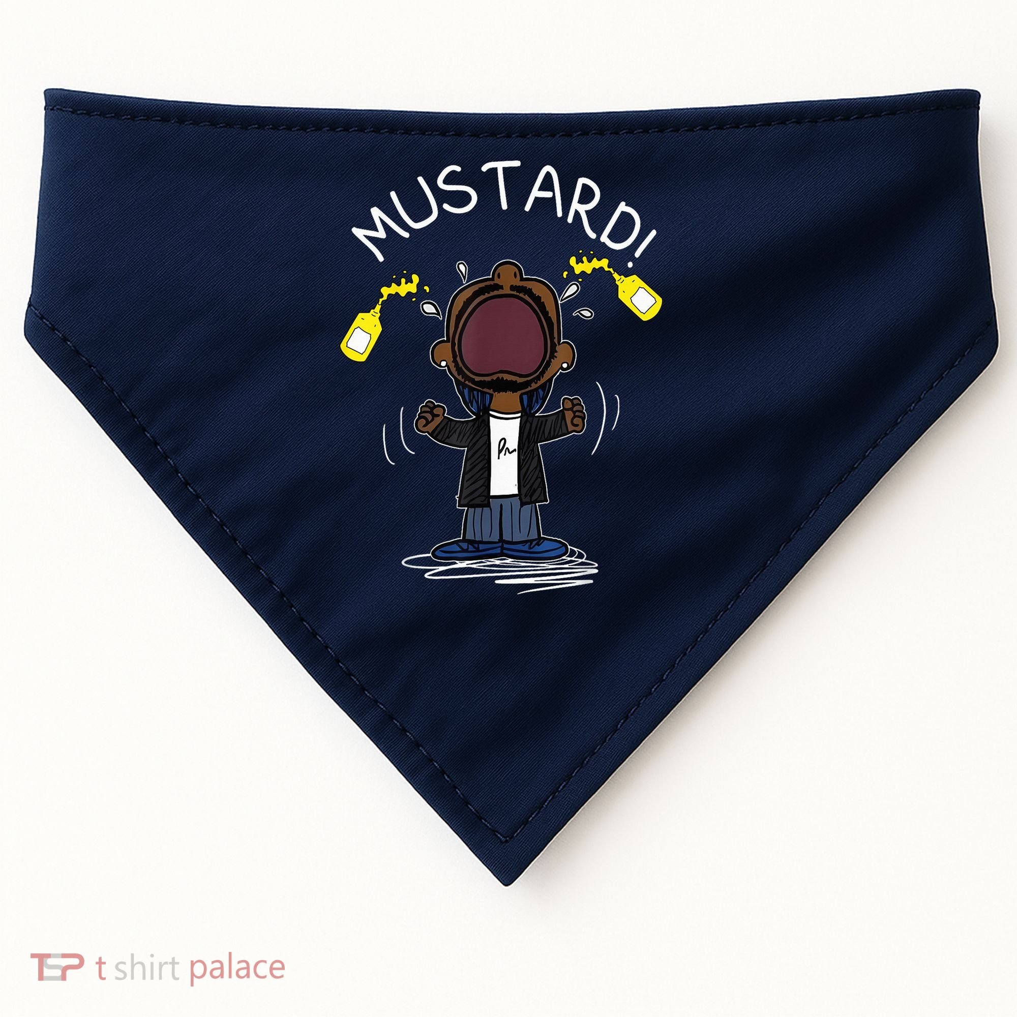 Trendy Lamar Mustard Funny USA-Made Doggie Bandana