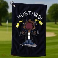 Trendy Lamar Mustard Funny Golf Towel thumb 1