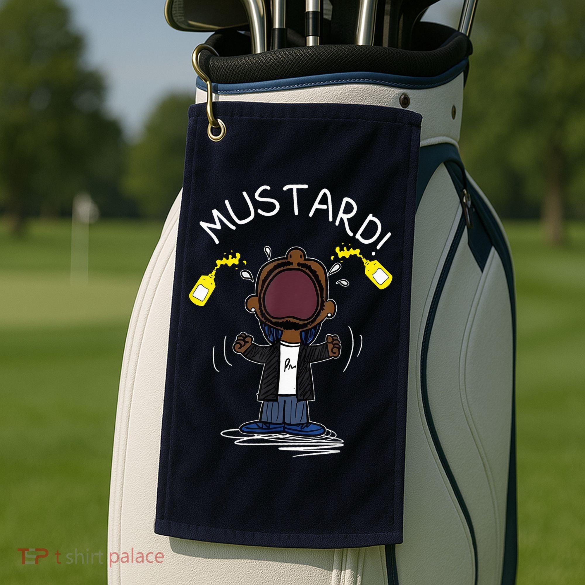 Trendy Lamar Mustard Funny Golf Towel