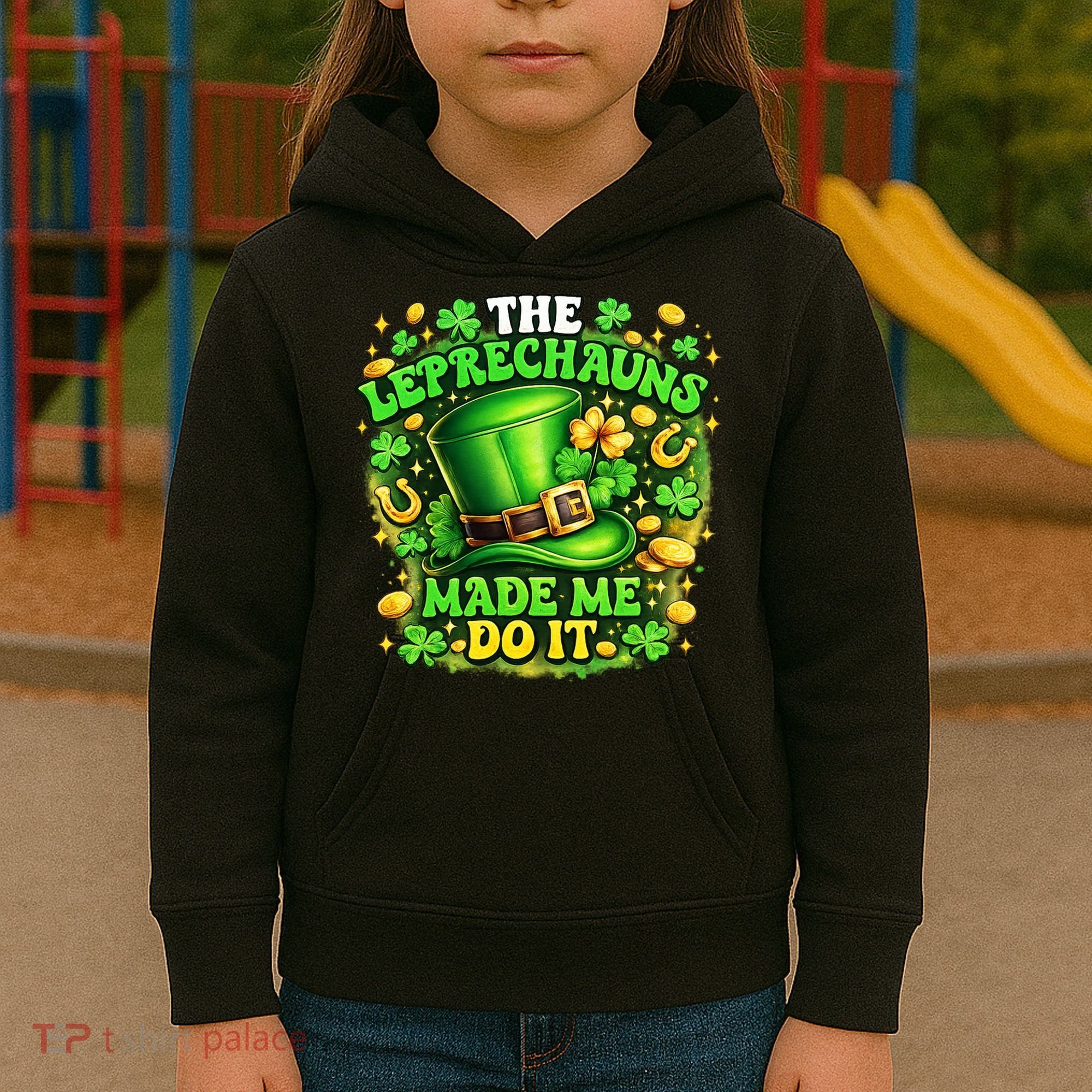 The Leprechauns Made Me Do It Kids Hoodie