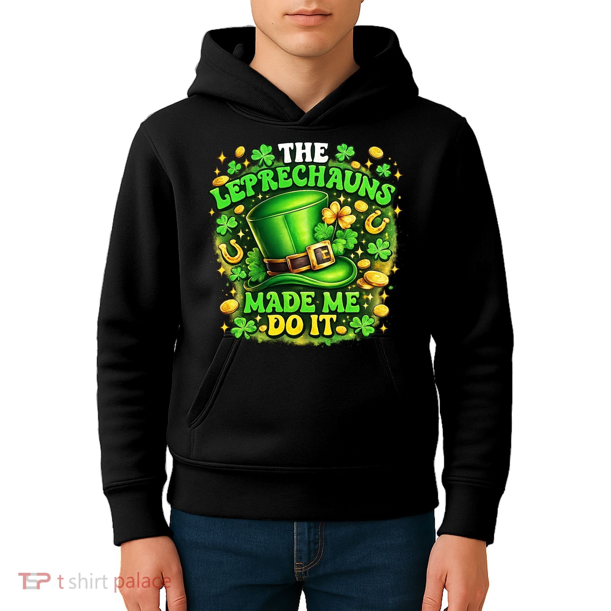 The Leprechauns Made Me Do It Kids Hoodie