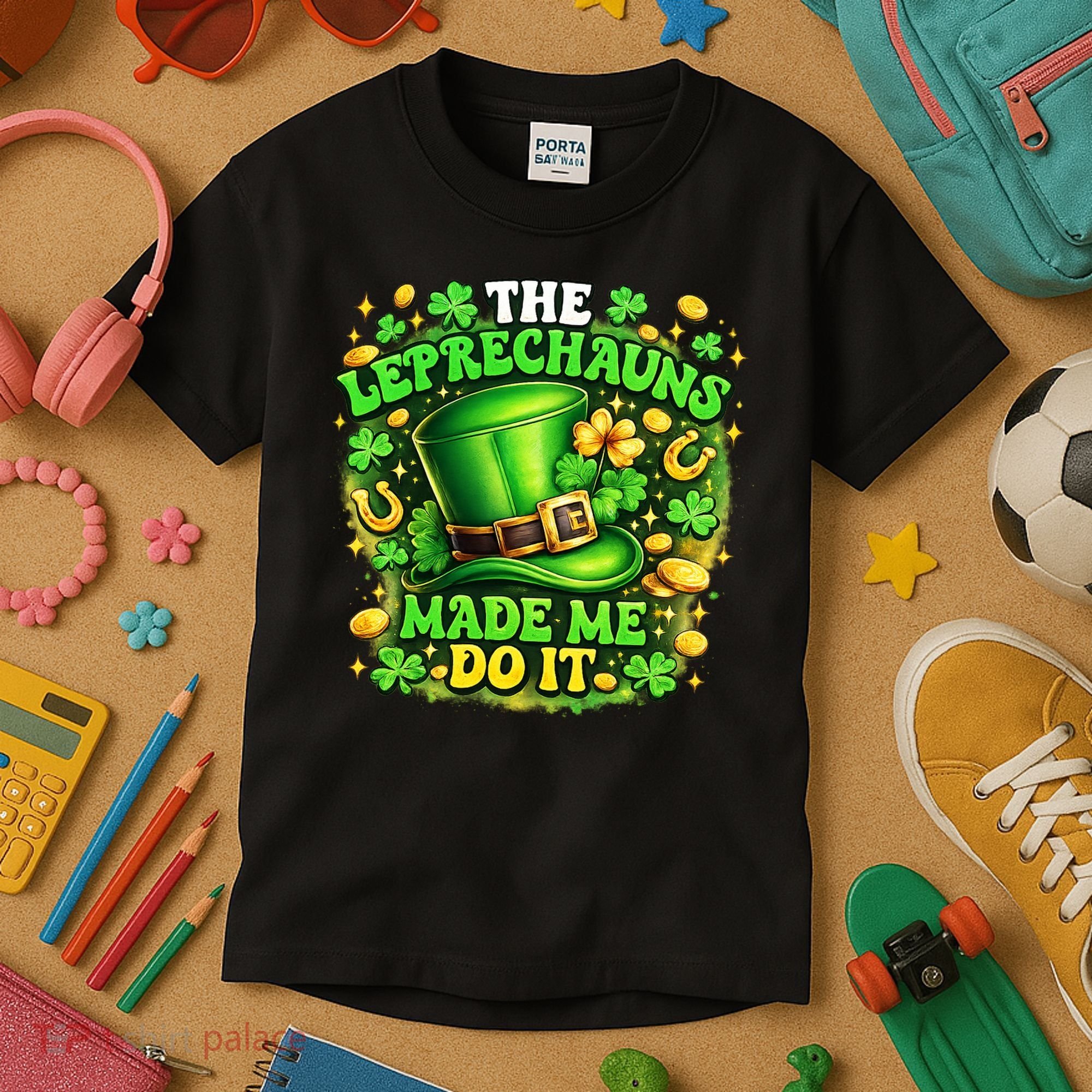 The Leprechauns Made Me Do It Kids T-Shirt