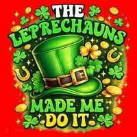 The Leprechauns Made Me Do It Santa Hat thumb 1