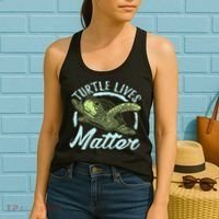 Turtle Lives Matter Save The Sea Turtles Women's Tank Top thumb 2
