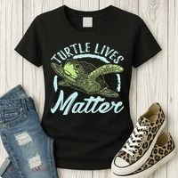 Turtle Lives Matter Save The Sea Turtles Women's T-Shirt thumb 3