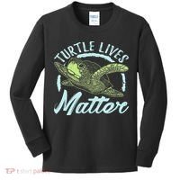 Turtle Lives Matter Save The Sea Turtles Kids Long Sleeve Shirt thumb 0