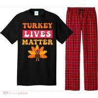 Turkey Lives Matter Funny Vegetarian & Vegan Thanksgiving Pajama Set thumb 0