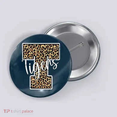 Tigers Leopard Mascot Button