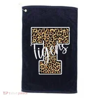 Tigers Leopard Mascot Golf Towel thumb 0