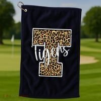 Tigers Leopard Mascot Golf Towel thumb 1