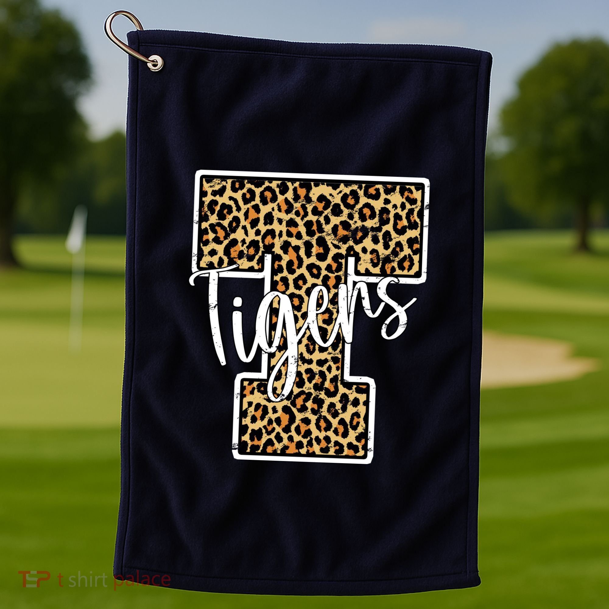 Tigers Leopard Mascot Golf Towel