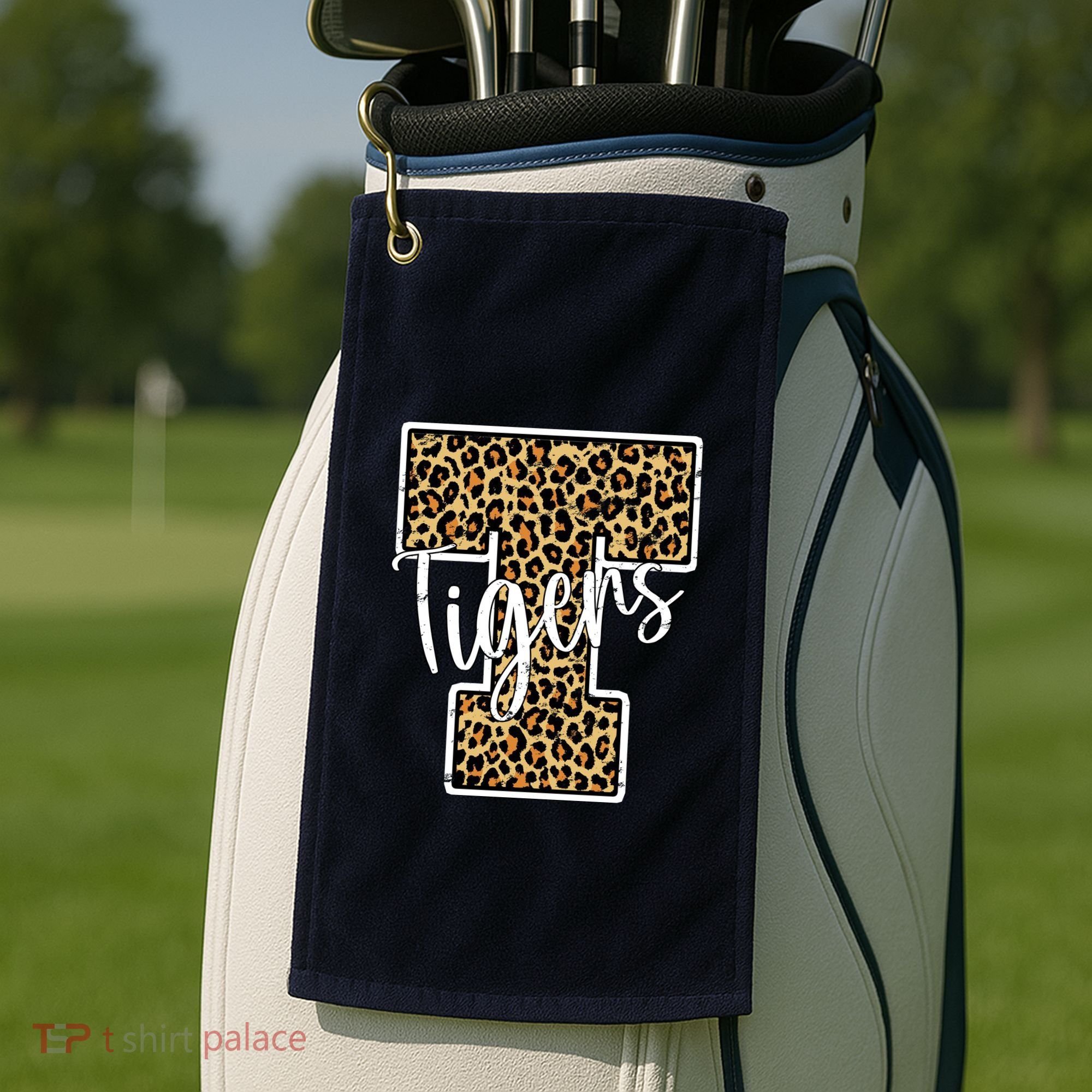 Tigers Leopard Mascot Golf Towel