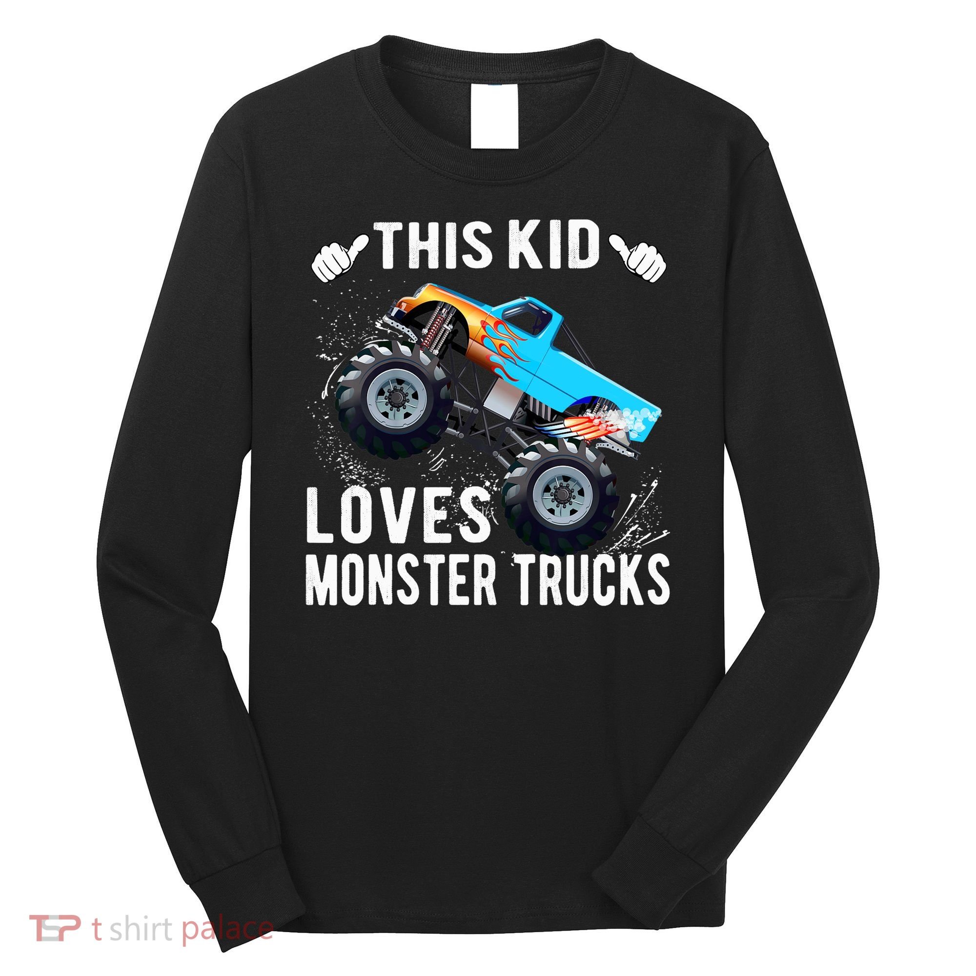 This Loves Monster Trucks Boys And Girls Gift Long Sleeve Shirt