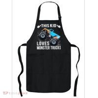 This Loves Monster Trucks Boys And Girls Gift Apron thumb 0