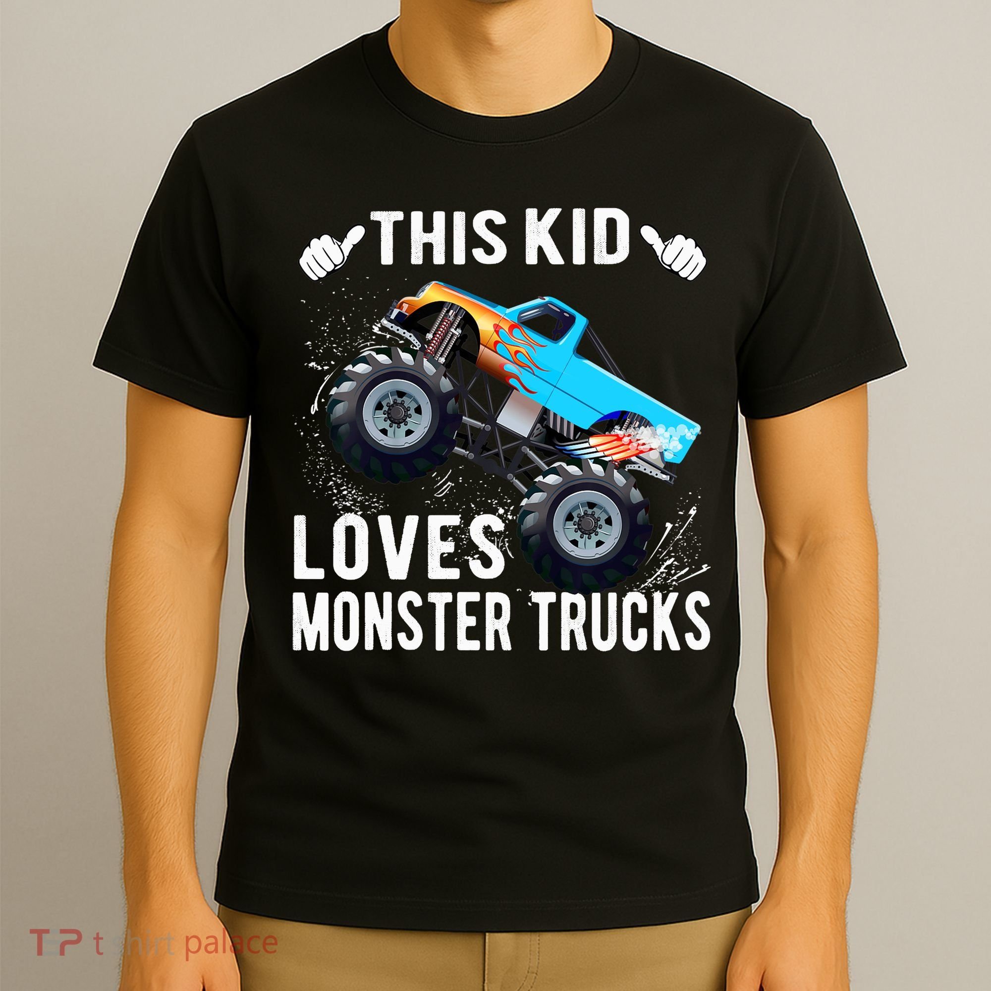 This Loves Monster Trucks Boys And Girls Gift T-Shirt
