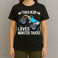 This Loves Monster Trucks Boys And Girls Gift T-Shirt thumb 4