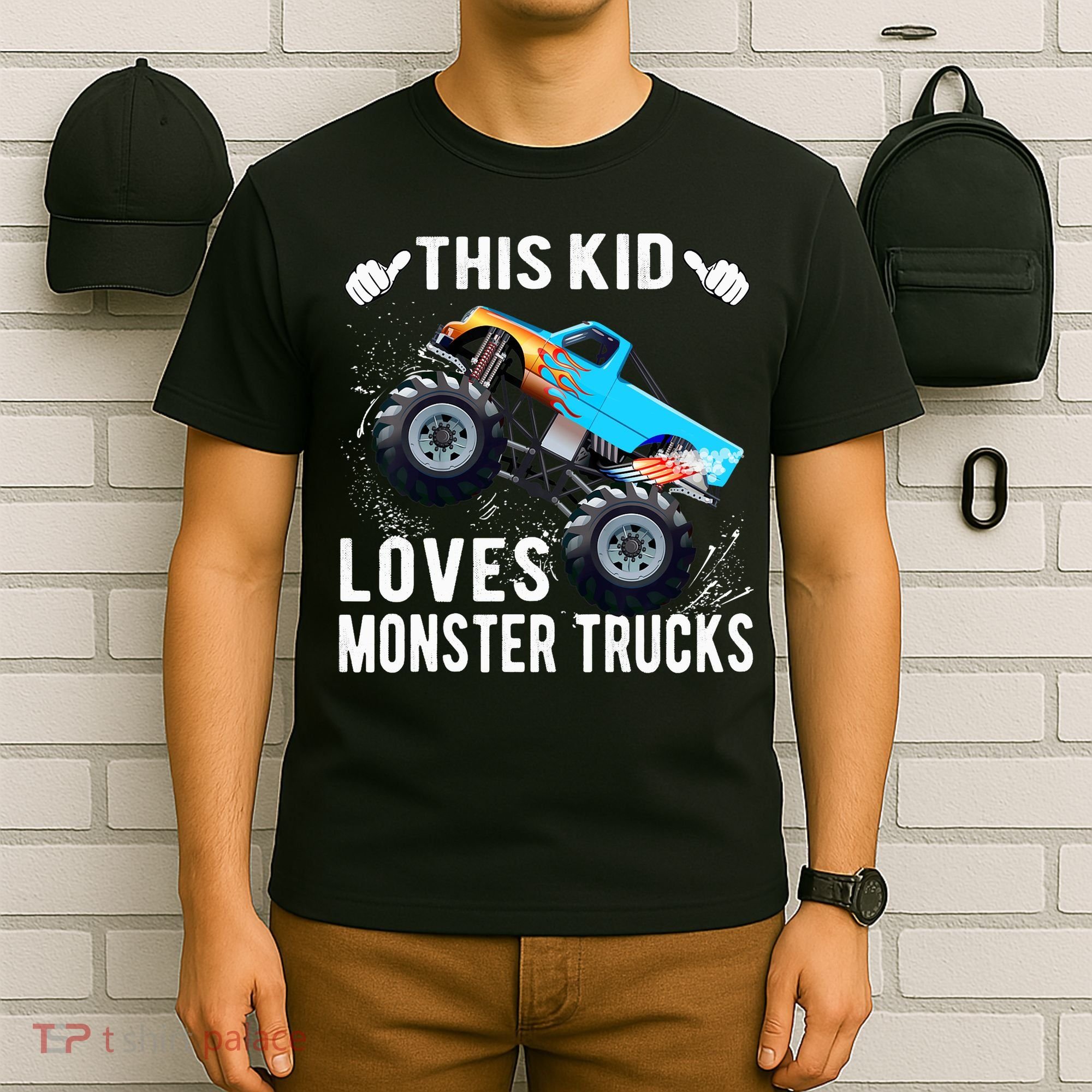 This Loves Monster Trucks Boys And Girls Gift T-Shirt