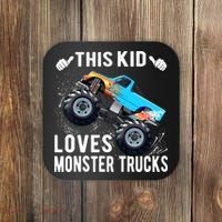 This Loves Monster Trucks Boys And Girls Gift Coaster thumb 0