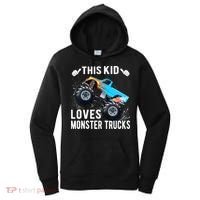 This Loves Monster Trucks Boys And Girls Gift Women's Hoodie thumb 0