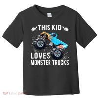 This Loves Monster Trucks Boys And Girls Gift Toddler T-Shirt thumb 0