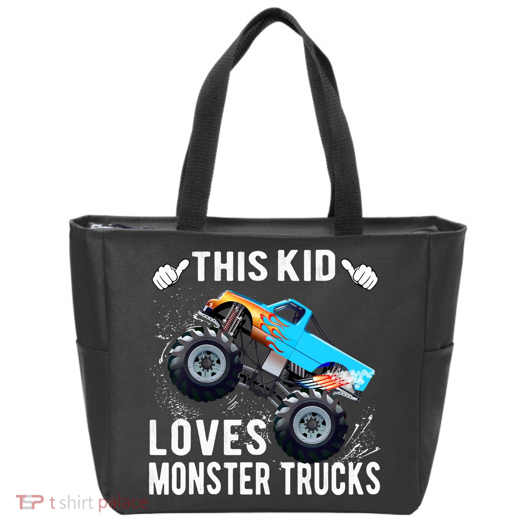 This Loves Monster Trucks Boys And Girls Gift Tote Bag