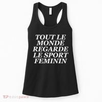 Tout Le Monde Regarde Le Sport Feminin Women's Tank Top thumb 0
