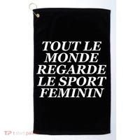 Tout Le Monde Regarde Le Sport Feminin Golf Towel thumb 0