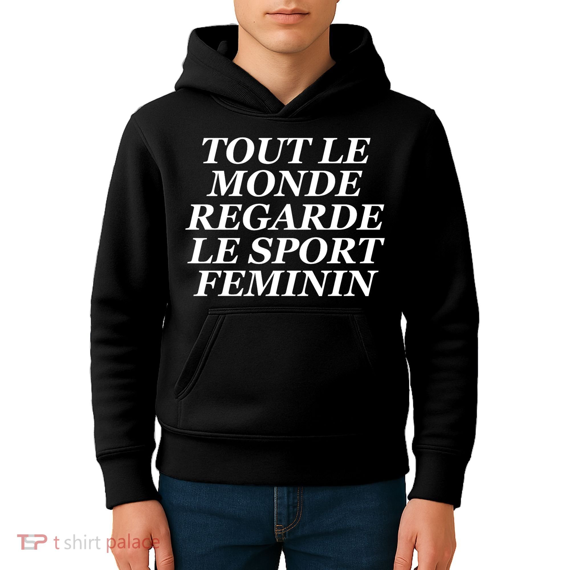 Tout Le Monde Regarde Le Sport Feminin Kids Hoodie
