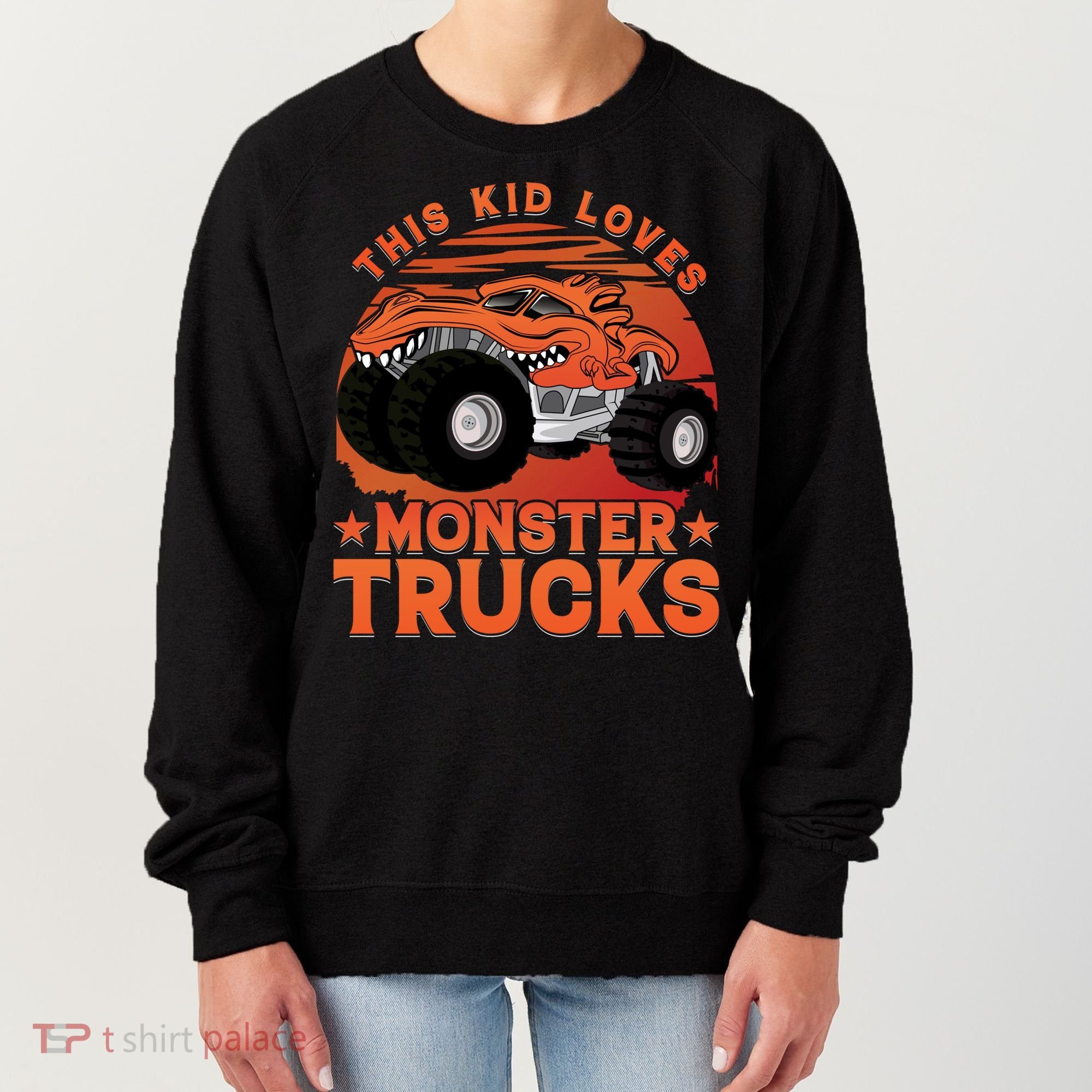 This Loves Monster Trucks Cute Gift Women's Sweatshirt
