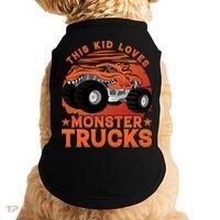 This Loves Monster Trucks Cute Gift Doggie Tank thumb 0