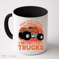 This Loves Monster Trucks Cute Gift Coffee Mug thumb 0