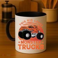 This Loves Monster Trucks Cute Gift Coffee Mug thumb 4