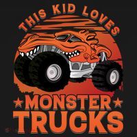 This Loves Monster Trucks Cute Gift Ornament thumb 1