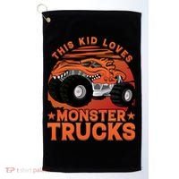 This Loves Monster Trucks Cute Gift Golf Towel thumb 0