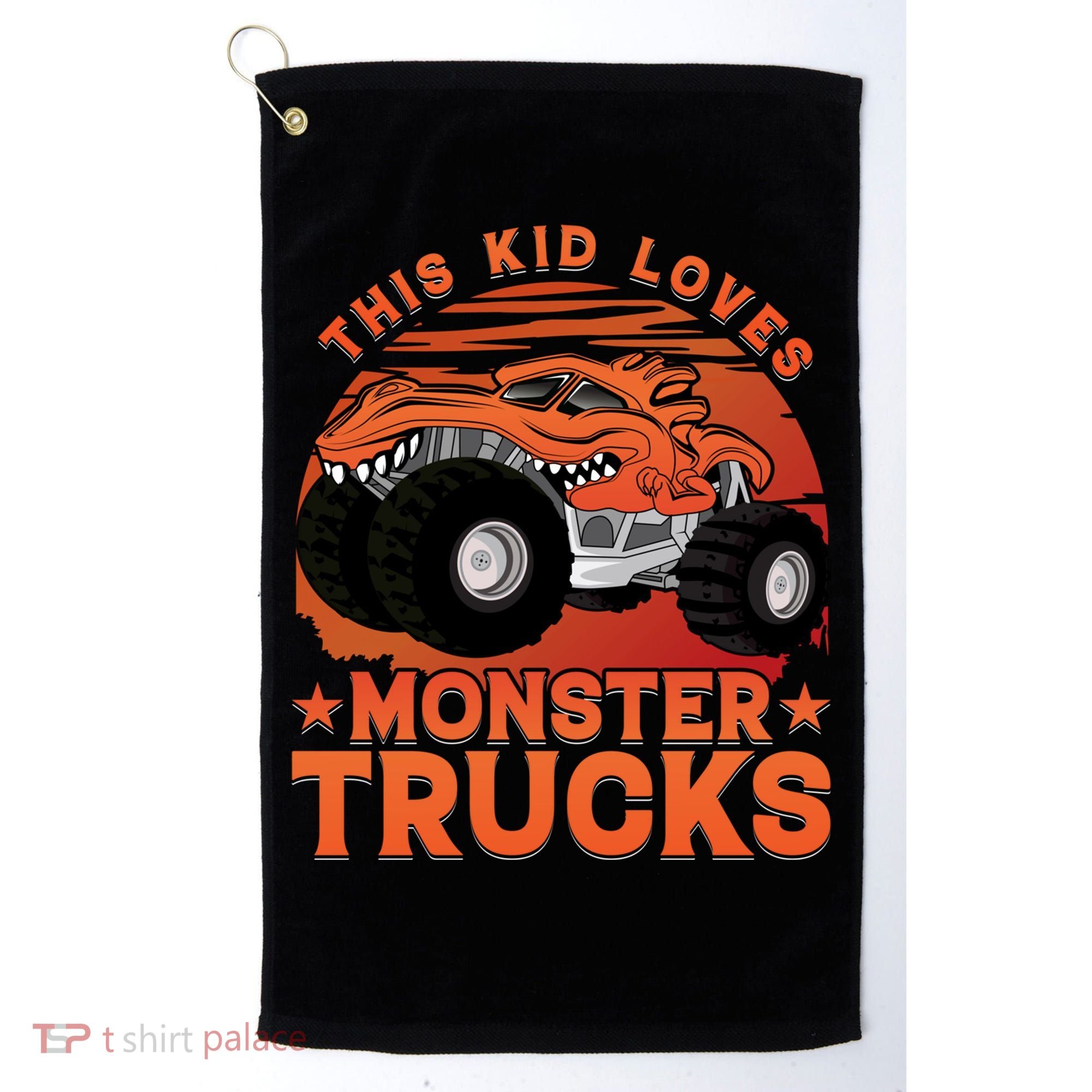 This Loves Monster Trucks Cute Gift Golf Towel