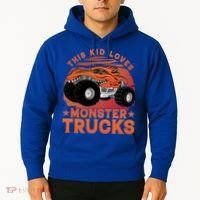 This Loves Monster Trucks Cute Gift Hoodie thumb 2