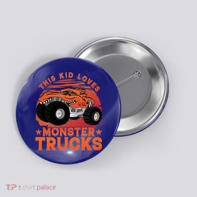 This Loves Monster Trucks Cute Gift Button