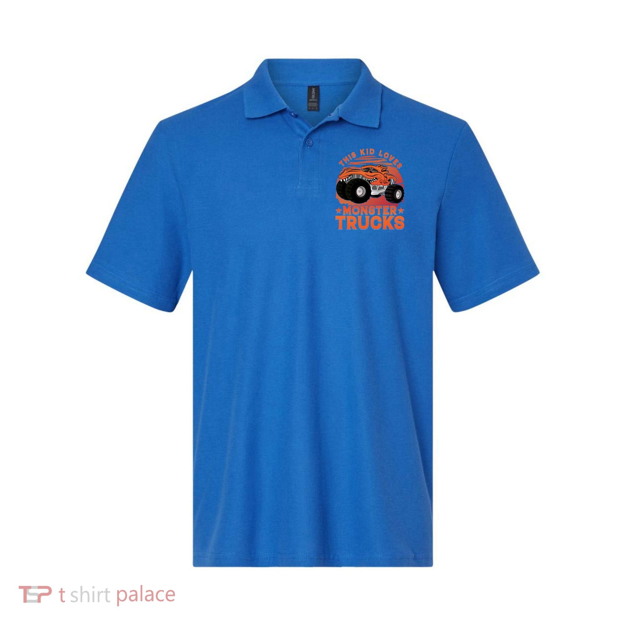 This Loves Monster Trucks Cute Gift Polo