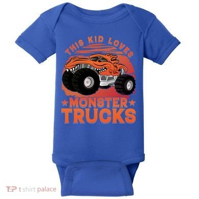 This Loves Monster Trucks Cute Gift Baby Bodysuit