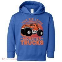 This Loves Monster Trucks Cute Gift Toddler Hoodie thumb 0