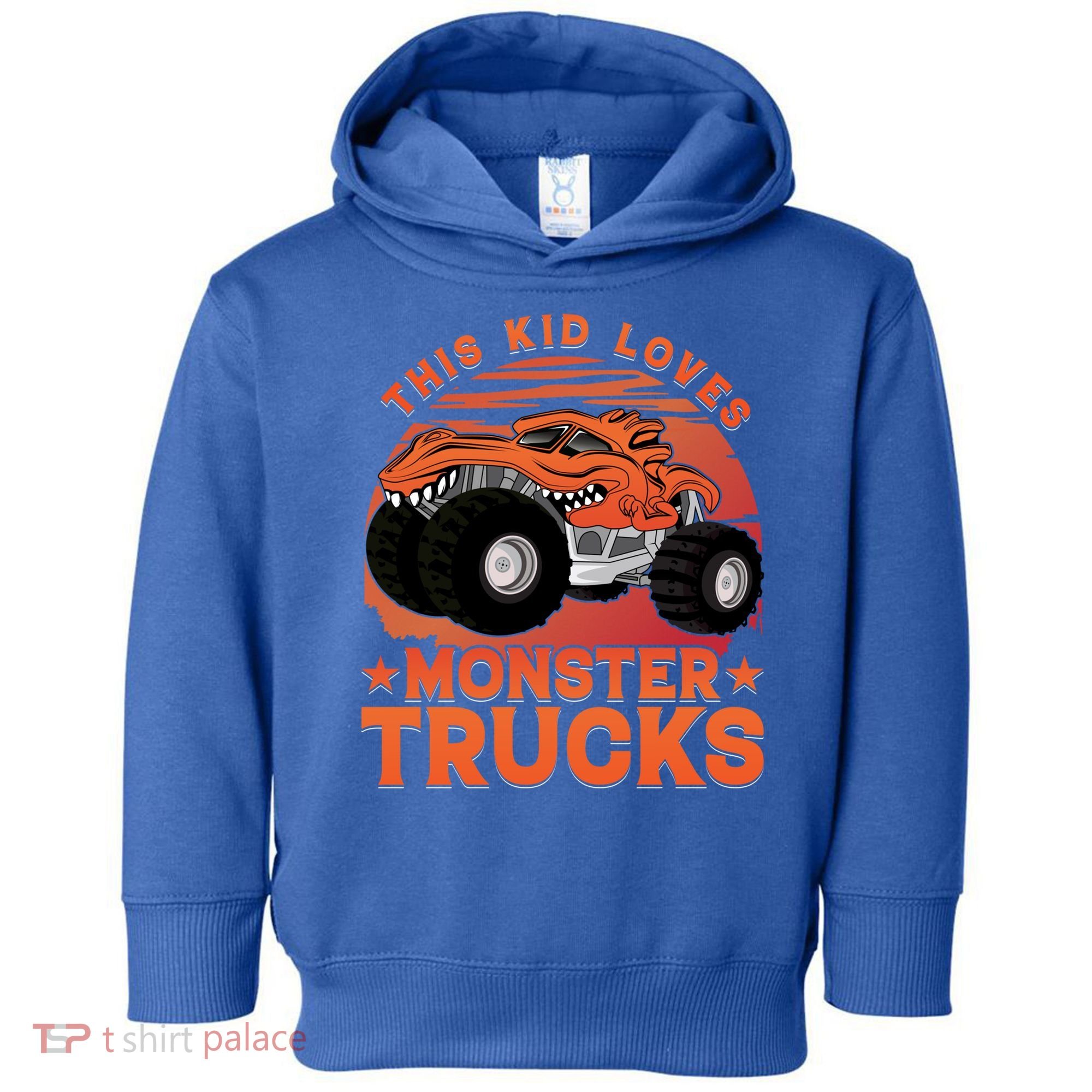 This Loves Monster Trucks Cute Gift Toddler Hoodie