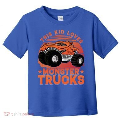 This Loves Monster Trucks Cute Gift Toddler T-Shirt
