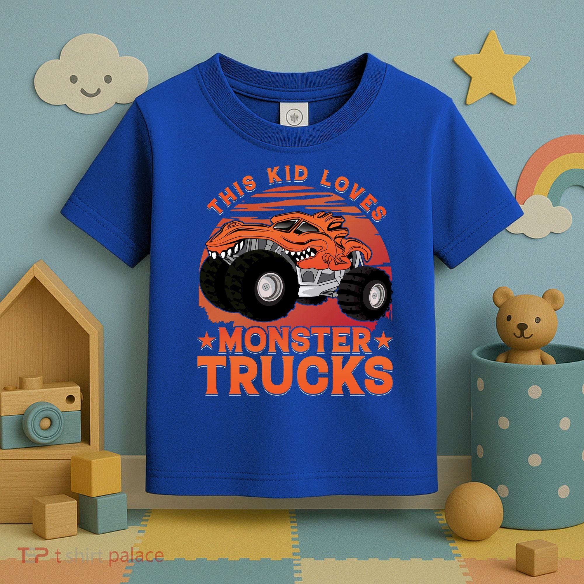 This Loves Monster Trucks Cute Gift Toddler T-Shirt