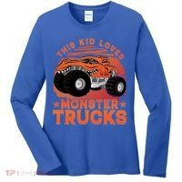 This Loves Monster Trucks Cute Gift Women's Long Sleeve Shirt thumb 0