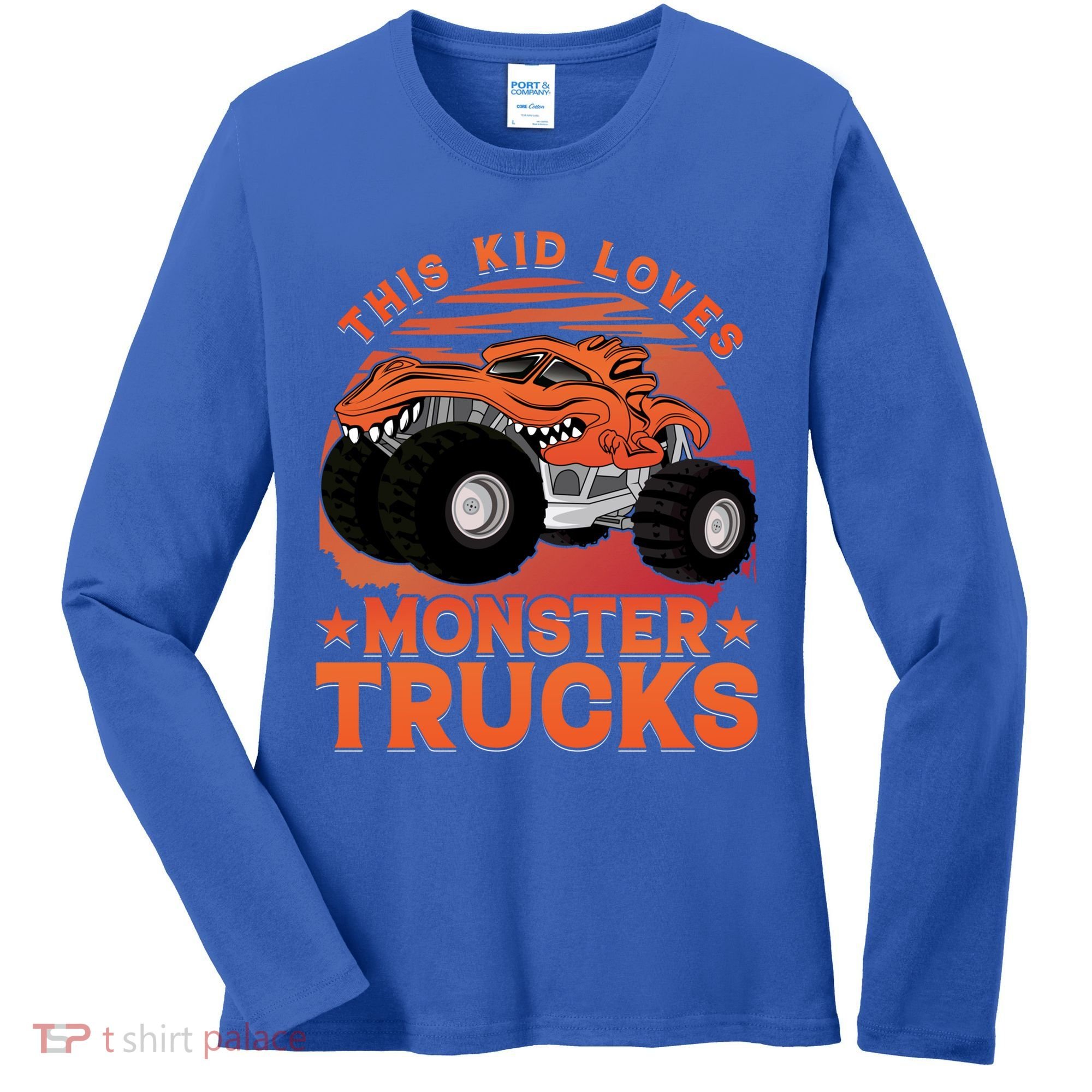 This Loves Monster Trucks Cute Gift Women's Long Sleeve Shirt