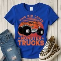 This Loves Monster Trucks Cute Gift Women's T-Shirt thumb 3
