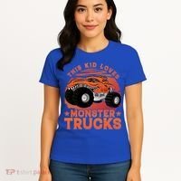 This Loves Monster Trucks Cute Gift Women's T-Shirt thumb 4
